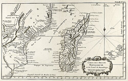 Mapa ostrova Madagaskaru