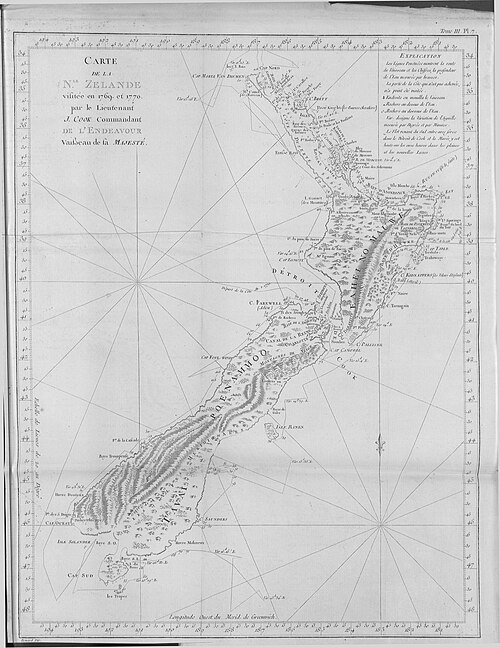 Mapa Nového Zélandu