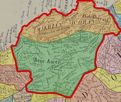 Mapa Beni Amer