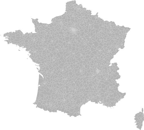 Mapa francouzských kantonů 2023