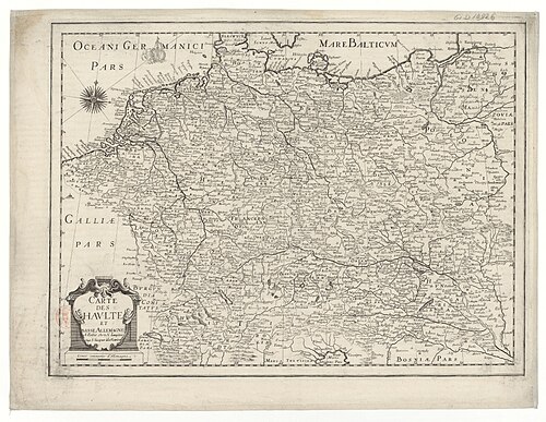 Mapa Vysokého a Nižšího Německa