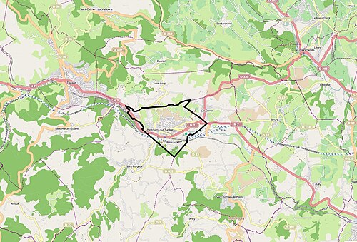 Zeměpisná mapa 2 Pontcharra-sur-Turdine