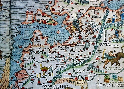 Historická mapa Lotyšska - Sigulda