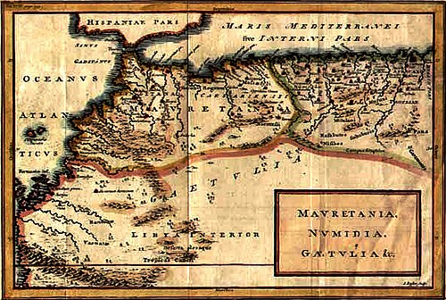 Portugalská mapa Maroka (Mauretanie)