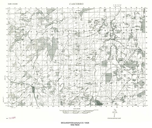Cascorro (Kuba) - historická mapa