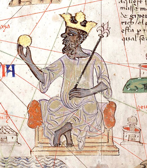 Katalánský atlas - Mansa Musa (detail)