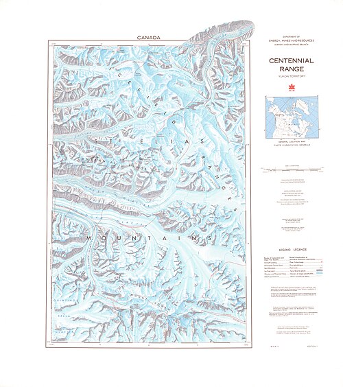 Topografická mapa Centennial Range