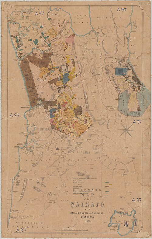 Chapmanova mapa Waikato (1866)