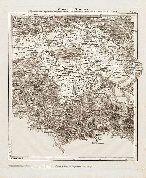 Mapa Švábska - Tabulka 49 Frauenfeld
