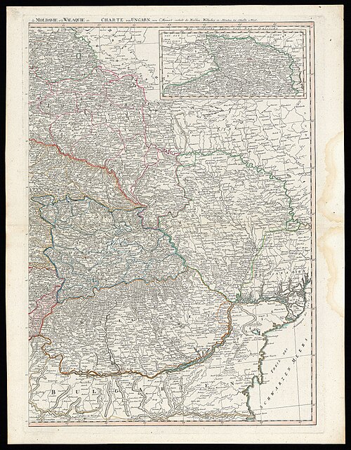 Mapa Uherska, Sedmihradska a Slavonie