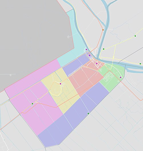 Administrativní mapa města Chaudoc