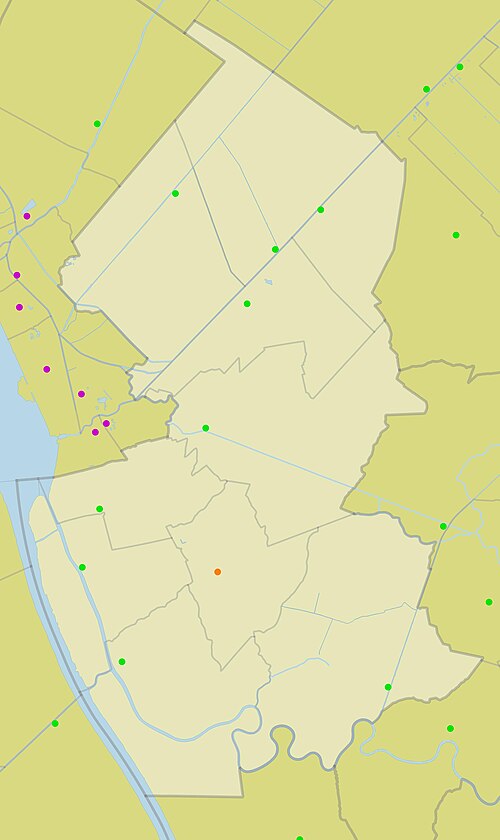 Administrativa mapa okresu Chau Thanh KG