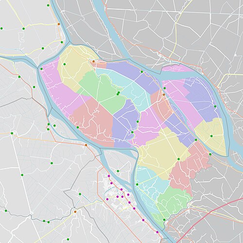 Chomoi - administrativní mapa okresu