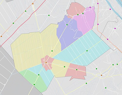 Codo - administrativní mapa okresu