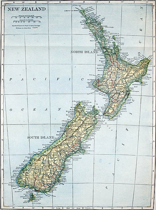 Collierova mapa Nového Zélandu