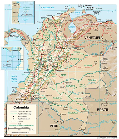 Fyzická geografie Kolumbie
