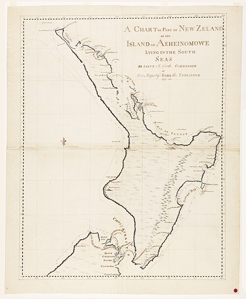 Cook - Mapa Severního ostrova