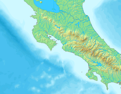 Základní mapa Kostariky