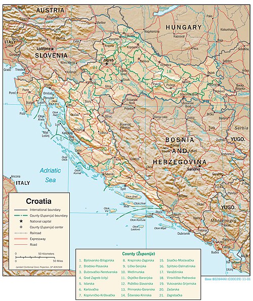 Fyziografie Chorvatska