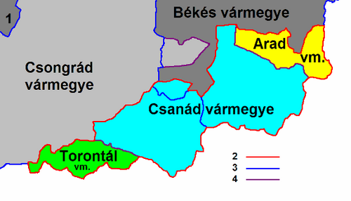 Csanád, Arad a Torontál