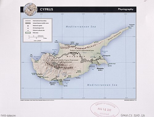 Kypr - Fyzická geografie
