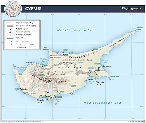 Fyzická geografie Kypru