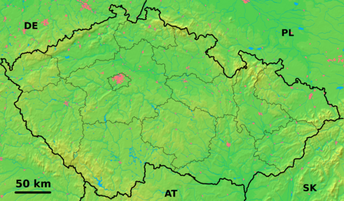 Česko - sloučená mapa