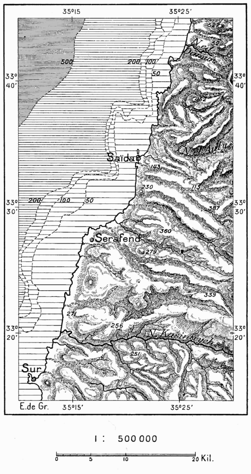 Sidon, Sarepta, Týr