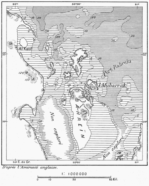 Archipel Bahrajn historická mapa