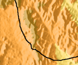 Mapa hory Dagouein
