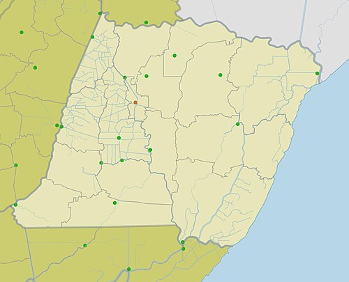 Administrativa mapa okresu Dam Doi
