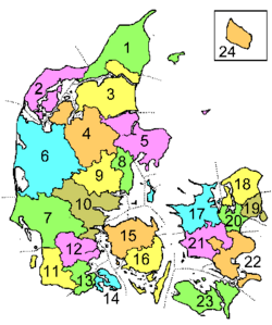 Dánské župy 1793-1970