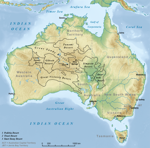 Pouště Austrálie - anglicky