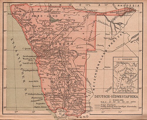 Německo-jihozápadní Afrika 12 mil.