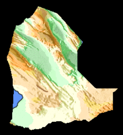 Mapa geografie oblasti Dikhil