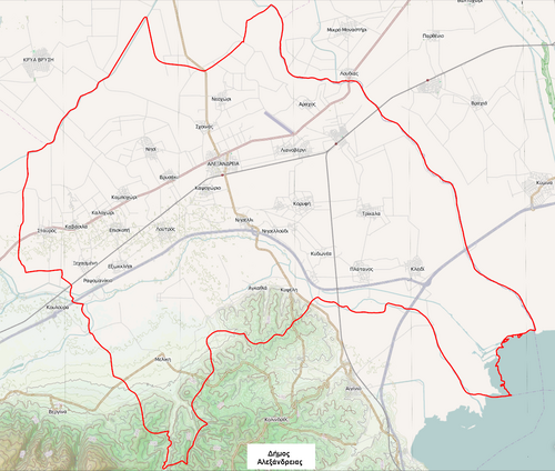 Topografie Димoса Alexandreias