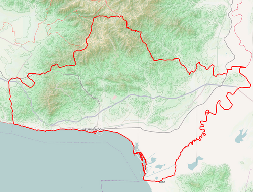 Okres Alexandroupolis - Topografie