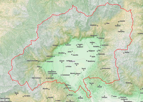 Okres Almopias - Topografie