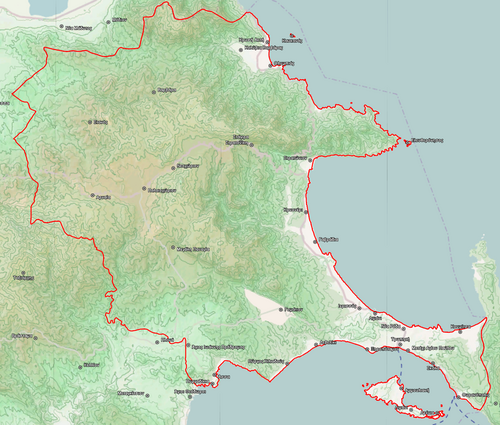 Okres Aristoteli - Topografie