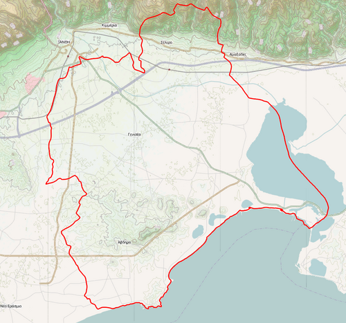 Okres Avdiron - Mapa