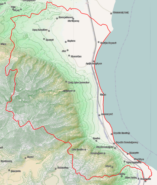 Okres Dion-Olymp - Topografie