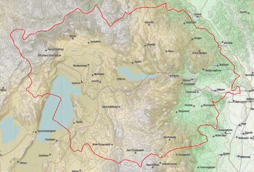Topografická mapa Dimosu Edessa