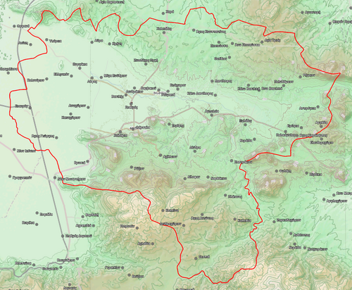 Topografická mapa Dimosu Farsalu