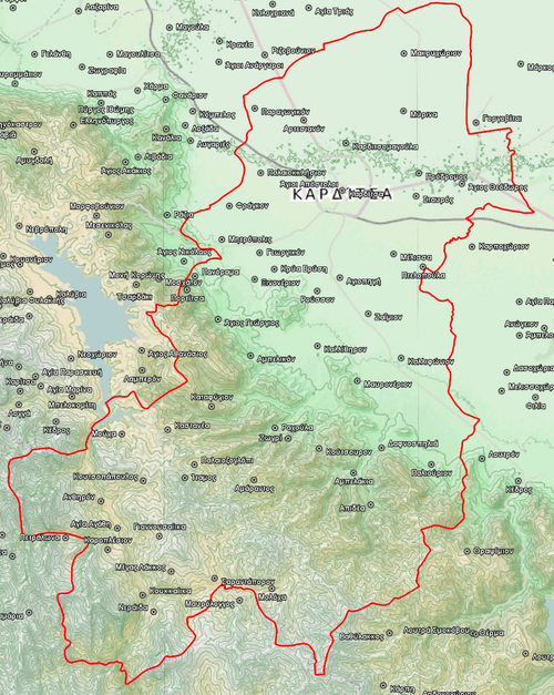 Dimos Karditsas - Topografická mapa
