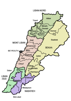 Administ. divize Libanu 1983-2003