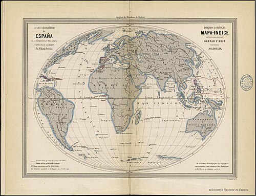 Španělské domény. Geografický atlas
