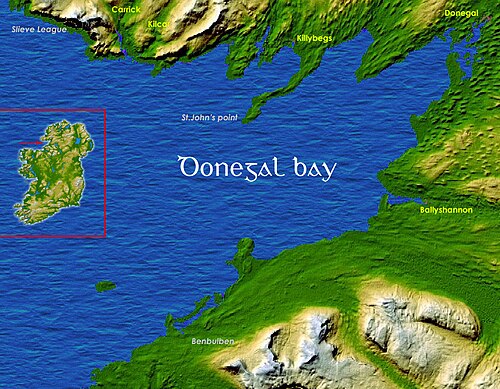 Mapa zálivu Donegal