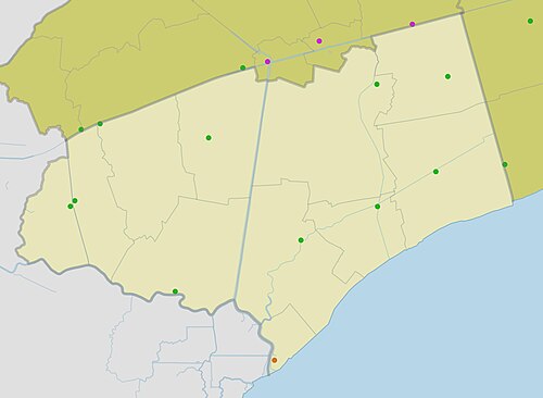Administrativa mapa okresu Dong Hai
