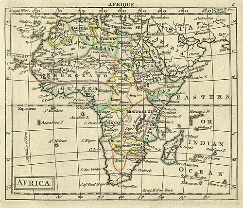 Dury Atlas Mapa 6 Afrika
