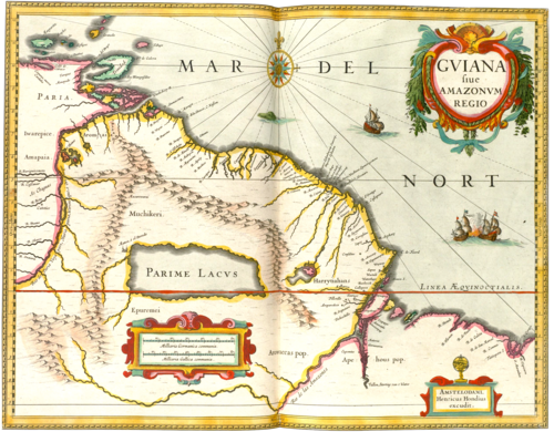 Mapa Holandské Guyany (1638)